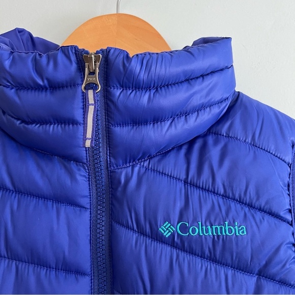 Columbia Kid’s Puffer Vest Purple Blue Size Medium 10-12 Unisex - Picture 2 of 9